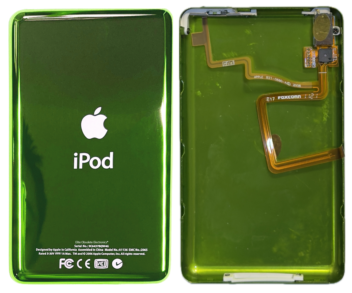 Thin Toxic Green Universal Backplate for Apple iPod Classic 6th
