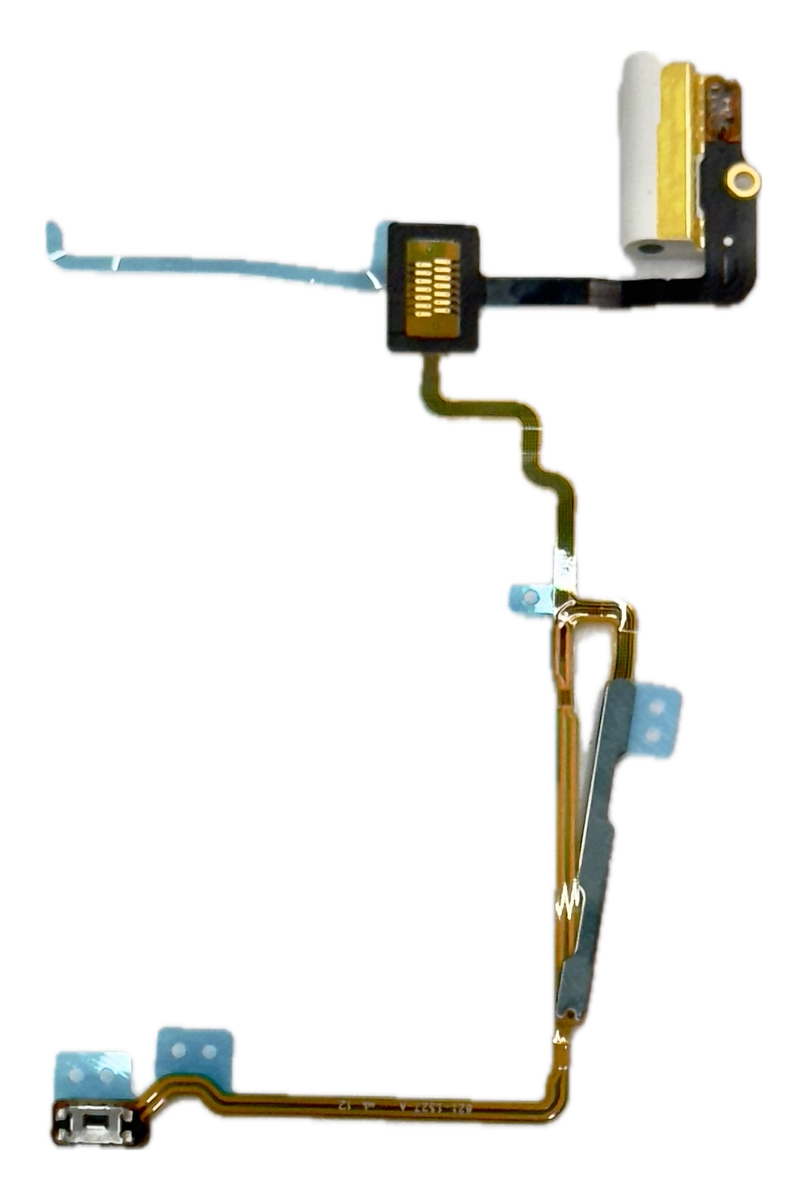 New Headphone Jack Power Volume Flex Cable White for Apple iPod