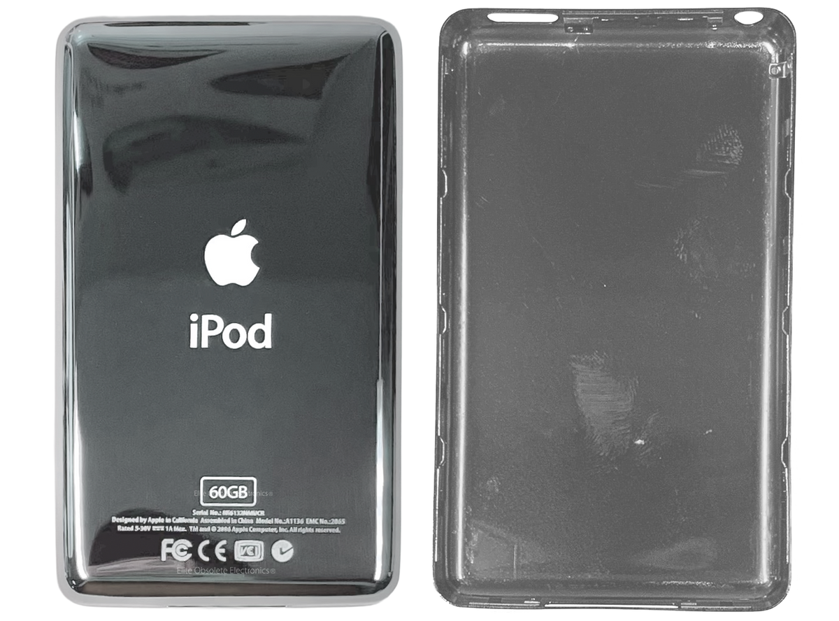 Thick 60GB Silver Backplate for Apple iPod Video 5th 5.5 A1136 Thick 60GB Silver Backplate for Apple iPod Video 5th 5.5 A1136