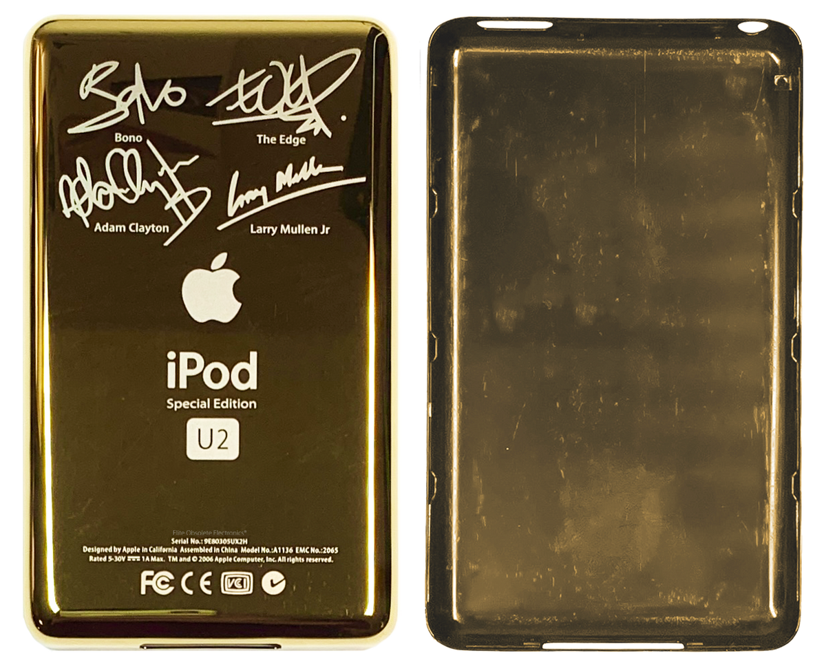 Thin Gold U2 Special Edition Backplate for Apple iPod Video 5th