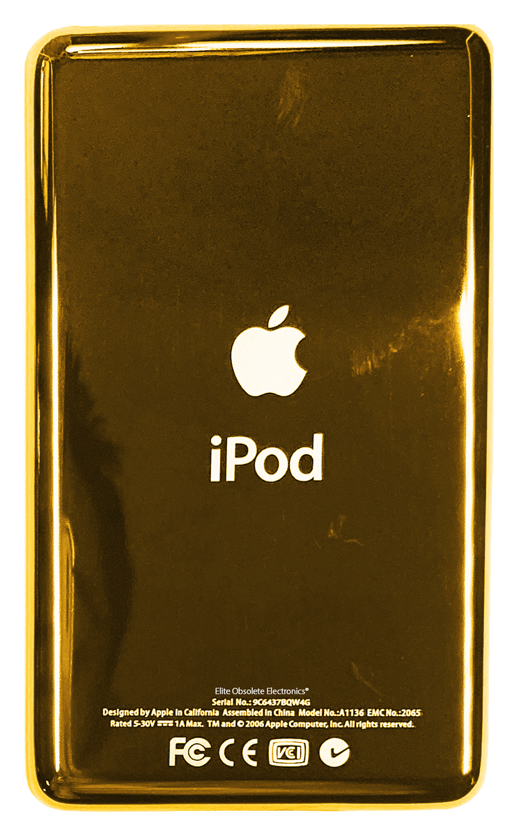 T1177 Apple iPod A1238/A1136 (3セット) ジャンク Thin Gold Universal Backplate for Apple iPod Video 5th 5.5 A1136