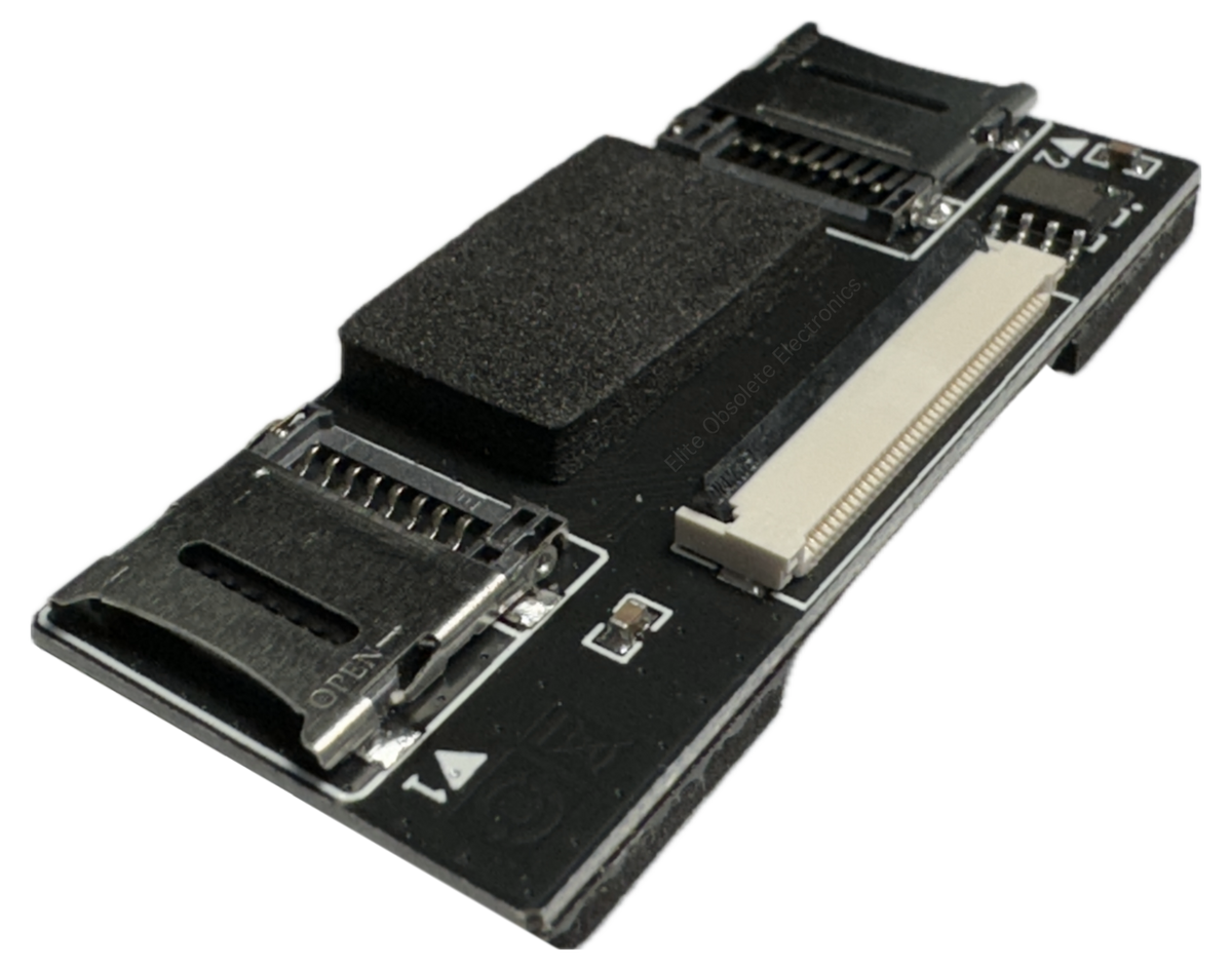 Compact Dual MicroSD SD Card ZIF 40-Pin Adapter for Apple iPod