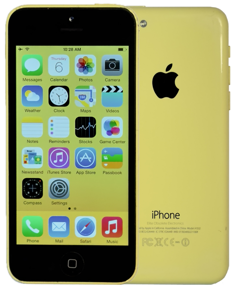iPhone 5C黄 16GB / 初期設定済み/Wi-Fi・音楽・AirDro Rare Apple iPhone 5c 16GB Yellow iOS 7.1.2 A1532 ME506LL/A New