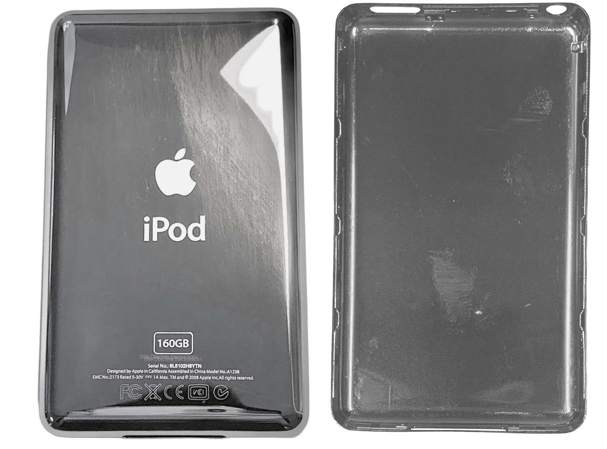 Thick 160GB Silver Chrome Backplate for Apple iPod Video 5th 5.5