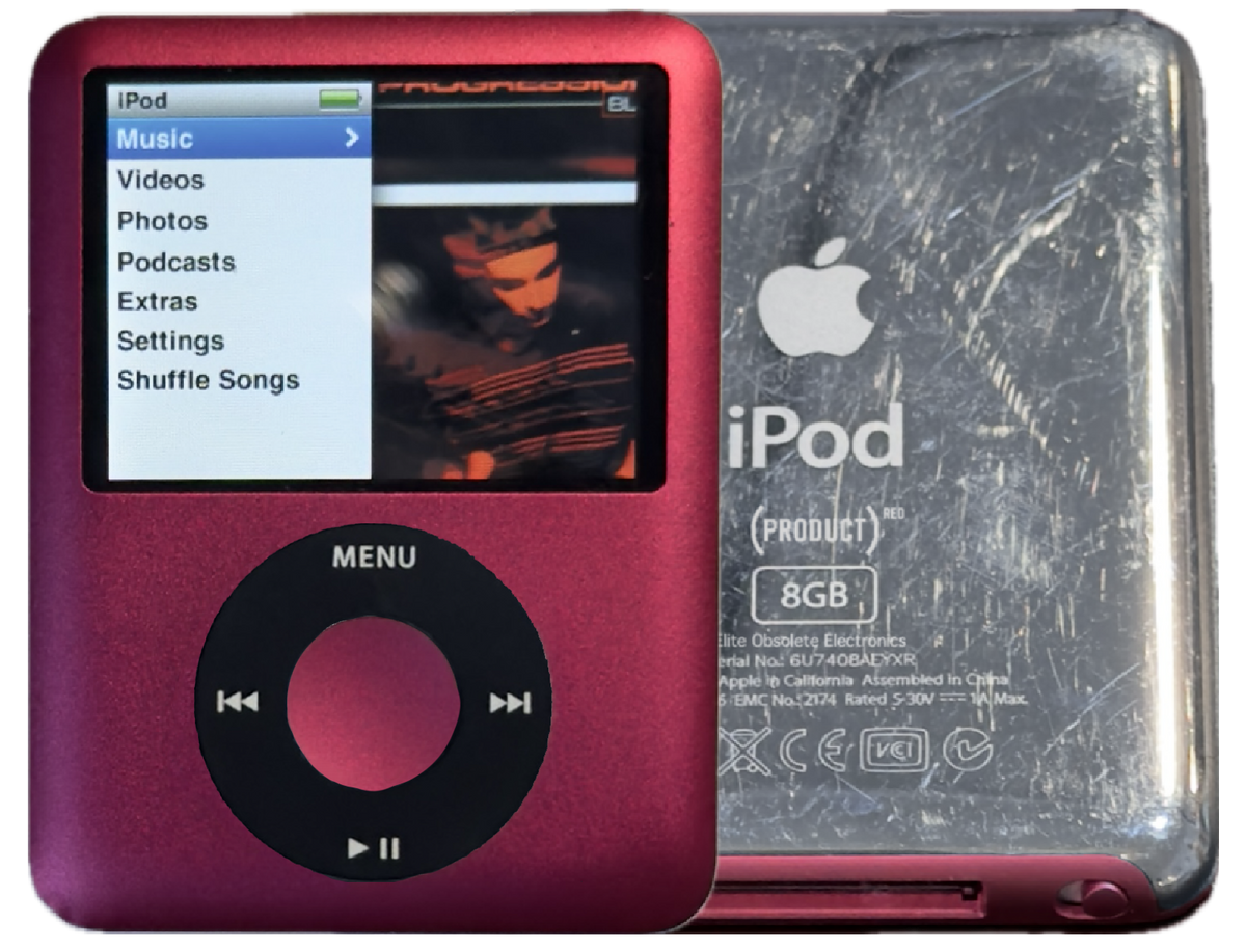 Apple iPod Nano 3rd Generation Product Red & Black 8GB A1236