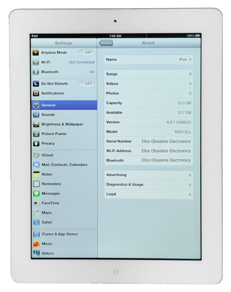 Refurbished Apple iPad 4 Wi-Fi Only 16GB White Rare iOS 6.0.1 New Refurbished Apple iPad 4 Wi-Fi Only 16GB White Rare iOS 6.0.1 New