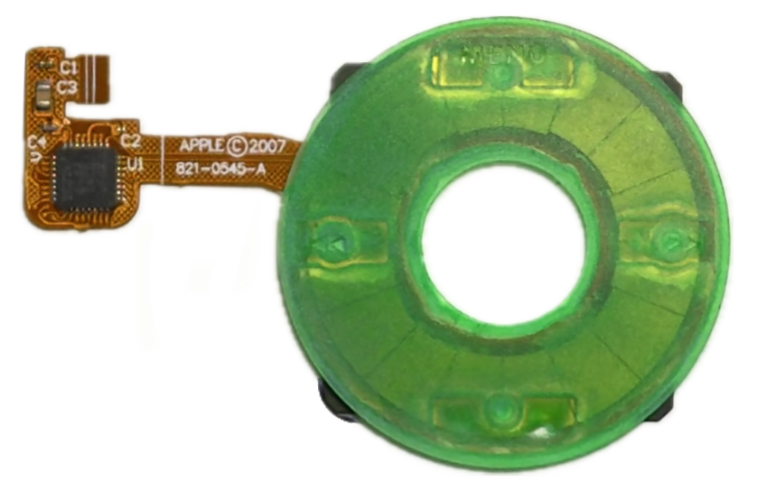 Click Wheel Bleu Flexible Pour IPod Classic 5e/5.5 Gen - Compatible 30/60/80 Go, Remplacement Facile