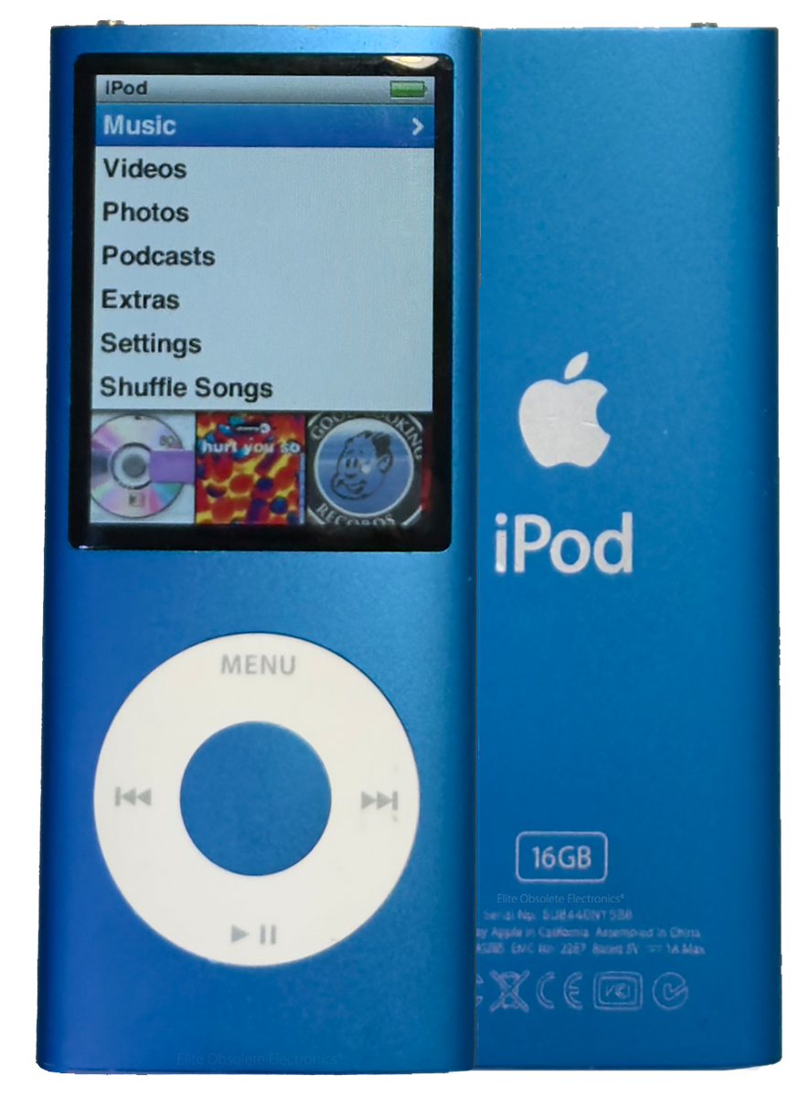 Refurbished Apple iPod Nano 4th Generation 8GB 16GB Blue & White Refurbished Apple iPod Nano 4th Generation 8GB 16GB Blue & White