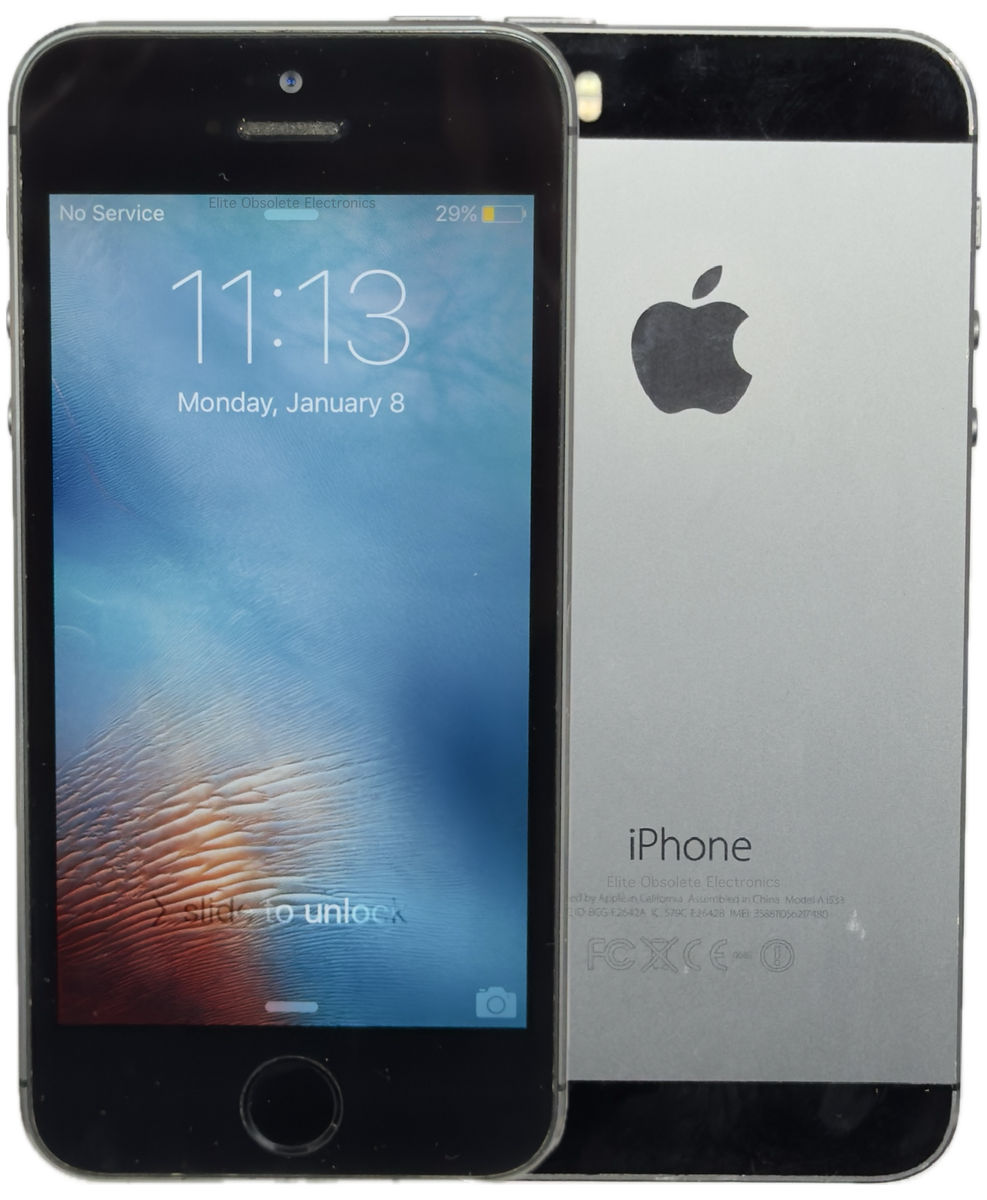 Refurbished Apple iPhone 5s 16GB 32GB Space Gray Rare iOS 9 New Batter –  Elite Obsolete Electronics