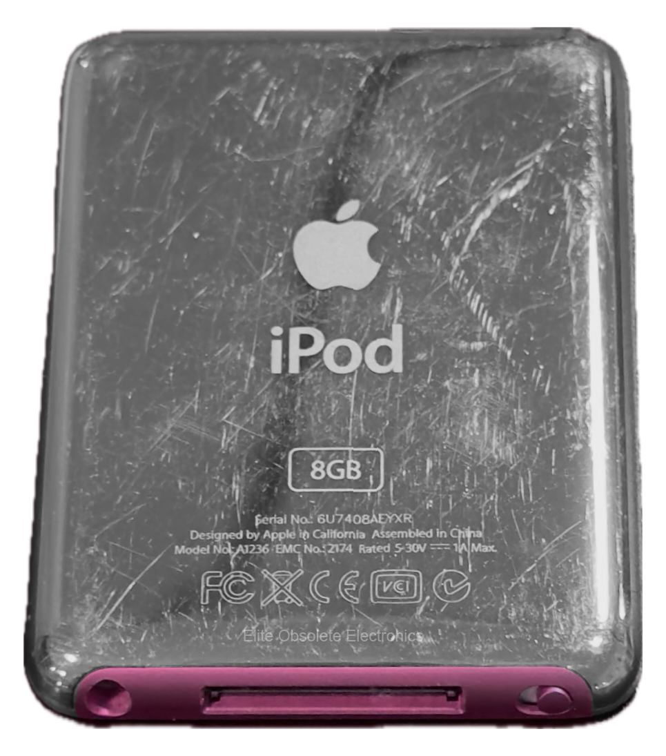 Apple iPod Nano 3rd Generation Pink 4GB 8GB A1236 MB453LL/A Used