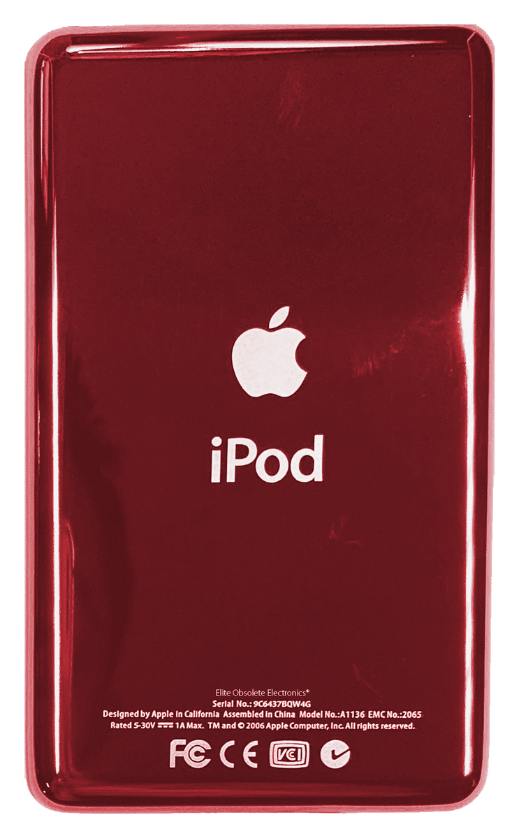 iPod classic U2SE MA664J 動作OK 赤透明　ホールドNG Thin Sangria Red Universal Backplate for Apple iPod Classic 6th