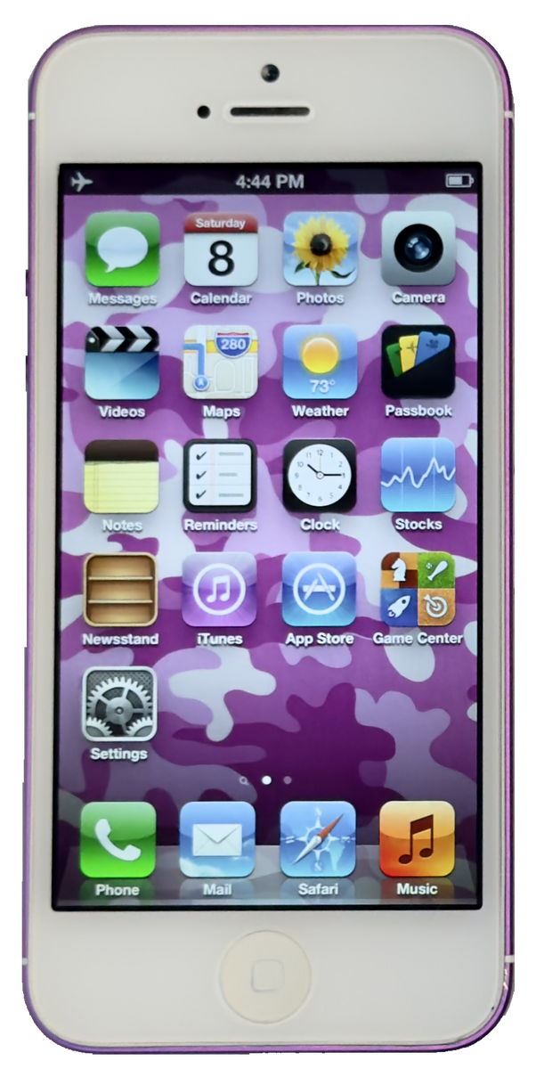 Refurbished Apple iPhone 5 16GB Purple & White Custom Rare iOS 6