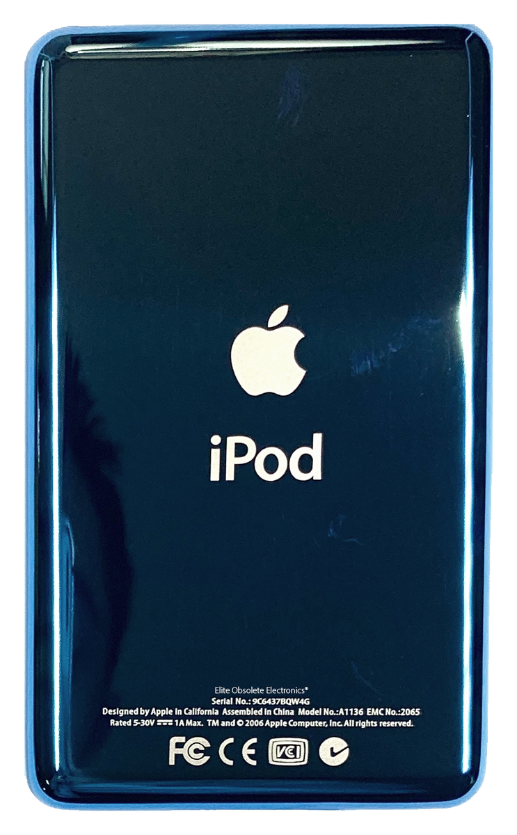 Thick Blue Aqua Universal Backplate for Apple iPod Classic 6th 7th