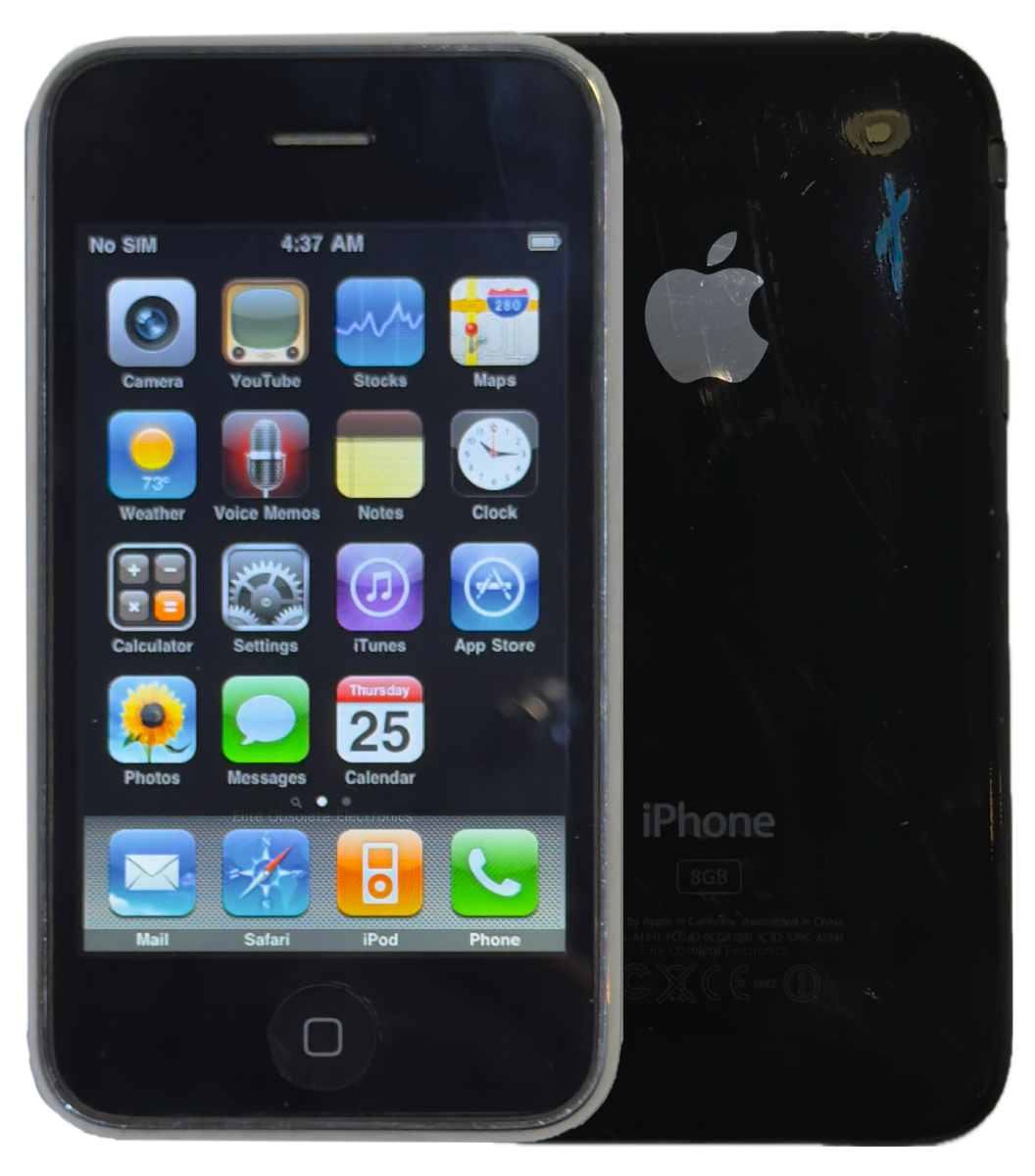 Original Used Apple iPhone 3G 8GB 16GB Black A1241 MB046LL/A iOS 3.1.3 –  Elite Obsolete Electronics