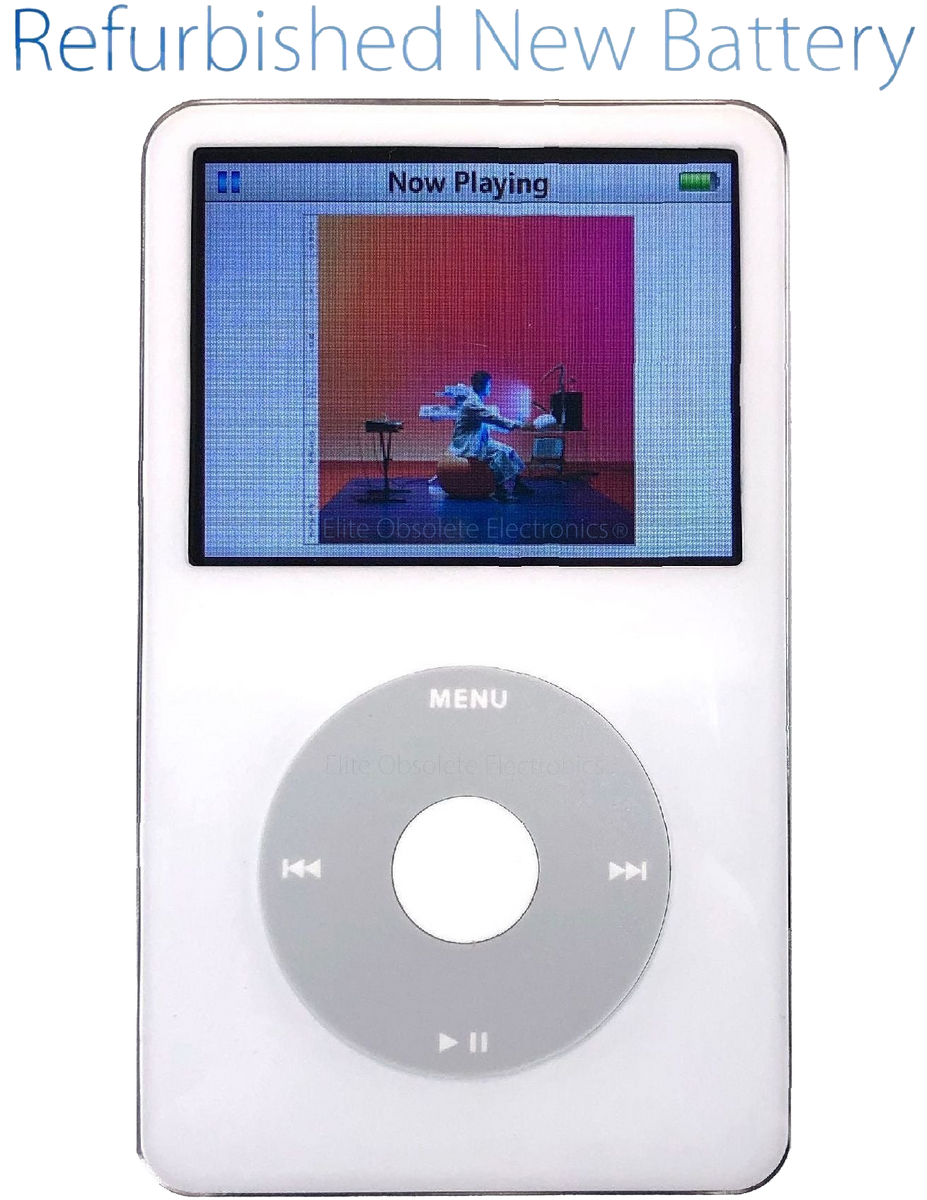 Refurbished White Apple iPod Video 5th & 5.5 Enhanced New Battery