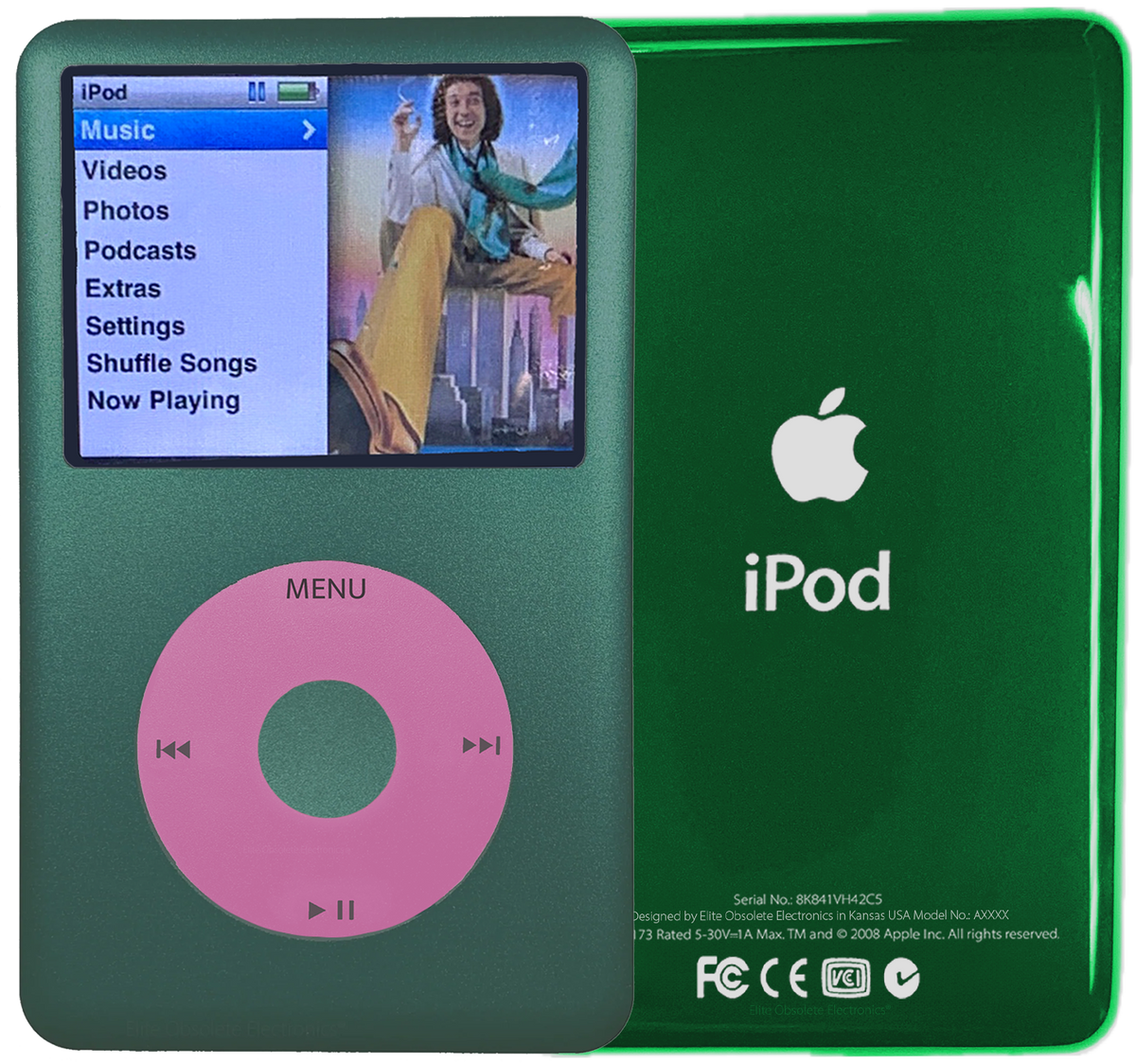 Apple iPod Classic 128GB SSD カスタム 緑 New Apple iPod Classic 6th & 7th Generation Natural Green Metal