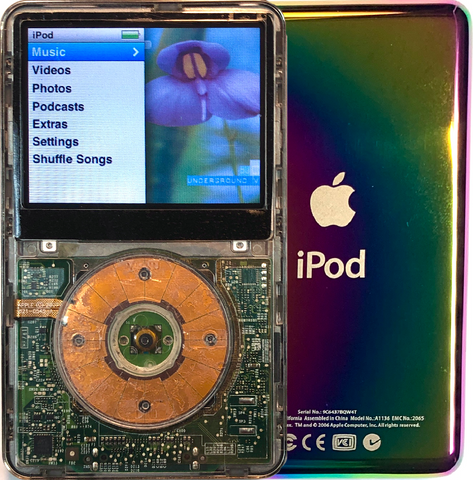 New Apple iPod Classic 6th & 7th Generation Fully Transparent (Rainbow)