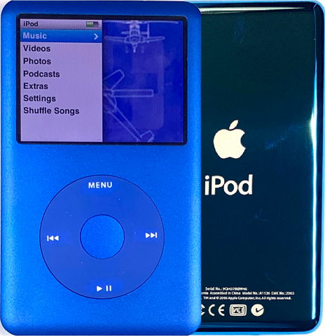 New Apple iPod Classic 6th & 7th Generation Blue / Blue / Blue (Aqua)