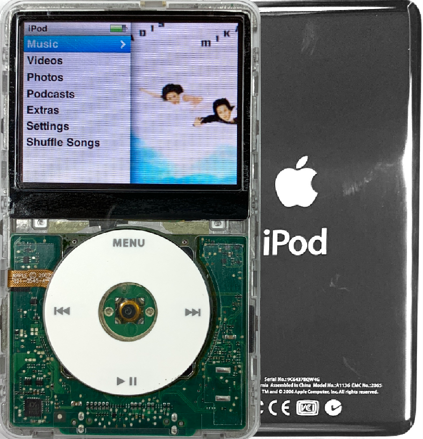 Piastra Frontale Verde Per IPod Classic 6a/7a Gen Con Tasti E Housing