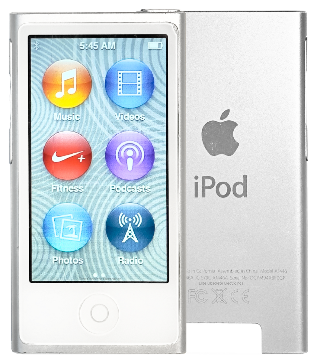 Refurbished Apple iPod Nano 7th Generation 16GB Silver & White 