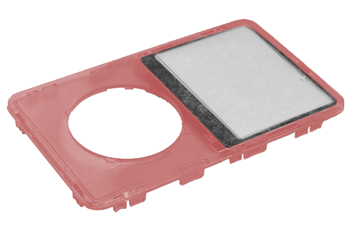 Atomic Ruby Red Transparent Clear Faceplate For Apple iPod Video