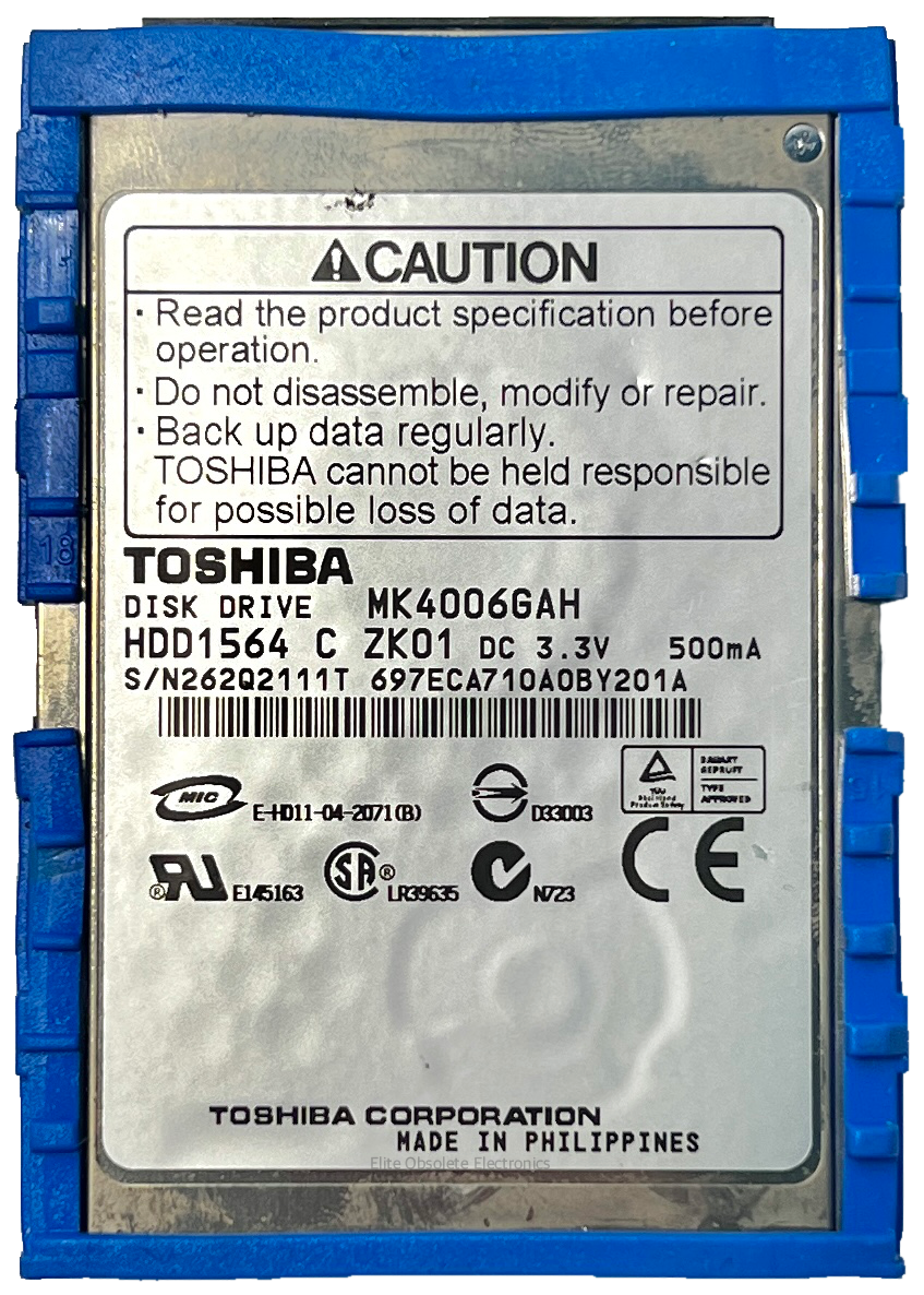 Original 40GB Toshiba MK4006GAH 50-Pin IDE Thick HDD Hard Drive