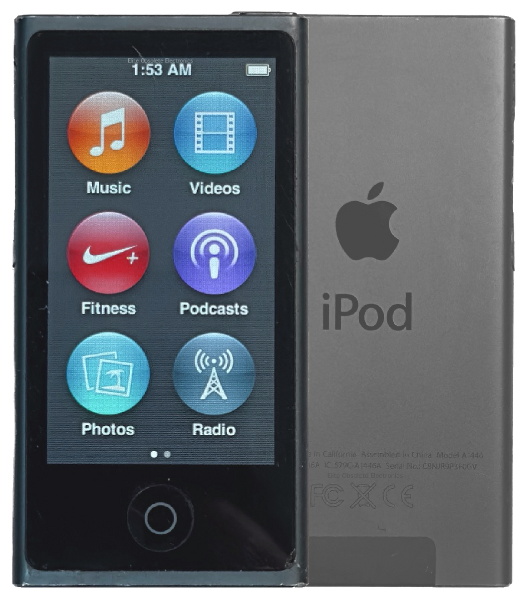 Refurbished Apple iPod Nano 7th Generation 16GB Space Gray ME971LL 