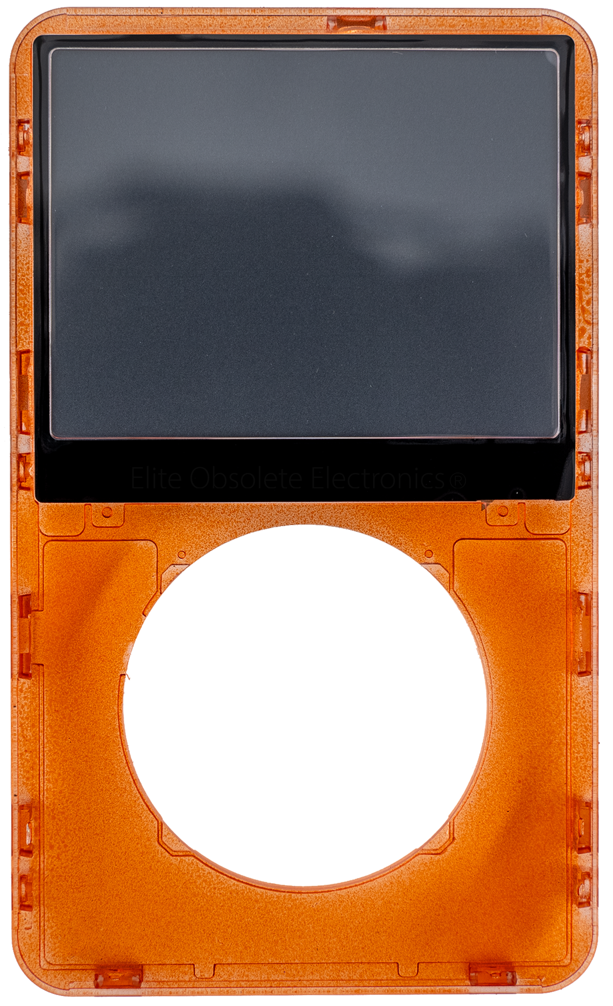 Atomic Citrus Orange Neon Transparent Clear Faceplate For Apple