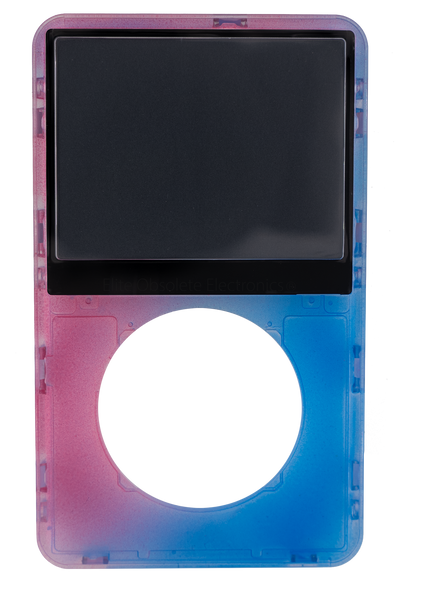 Atomic Purple Blue UV Reactive Transparent Clear Faceplate For Apple iPod Video 5th & 5.5 Generation Plastic A1136