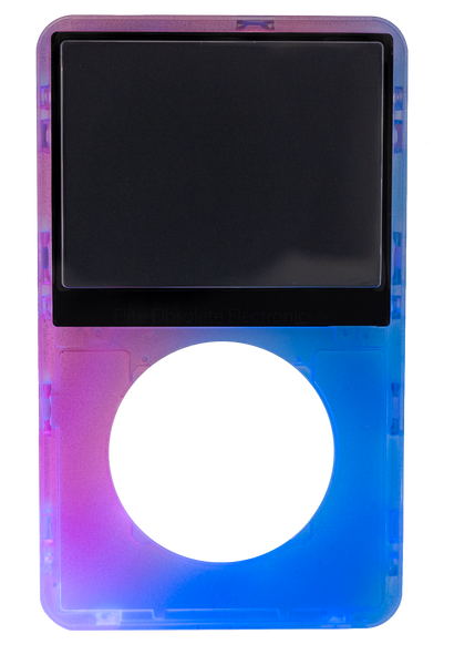Atomic Purple Blue UV Reactive Transparent Clear Faceplate For Apple iPod Video 5th & 5.5 Generation Plastic A1136