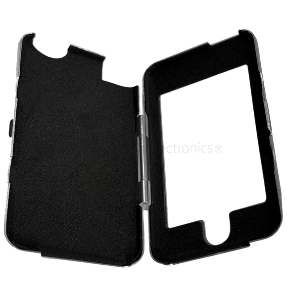 Silver Hard Metal Protective Folding Case With Belt Clip for Apple iPod Touch 1st Generation