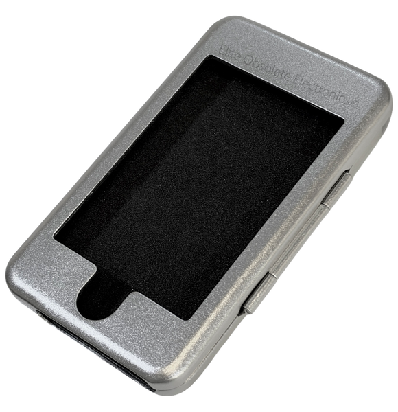 Silver Hard Metal Protective Folding Case With Belt Clip for Apple iPod Touch 1st Generation