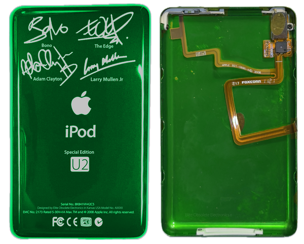 Emerald Green Thin U2 Special Edition Backplate for Apple iPod Video 5th 5.5 A1136 & iPod Classic 6th 7th A1238