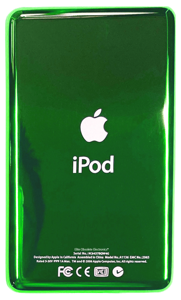 Thin Toxic Green Universal Backplate for Apple iPod Classic 6th 7th & iPod Video 5th 5.5 Enhanced