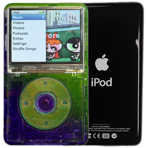 New Apple iPod Classic 6th & 7th Generation Atomic Sour Grape / Atomic Clover / Atomic Purple (Black)