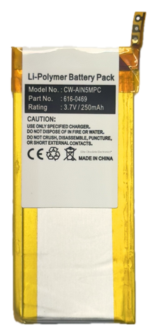 New 250mah Lithium Polymer Battery for Apple iPod Nano 5th Generation