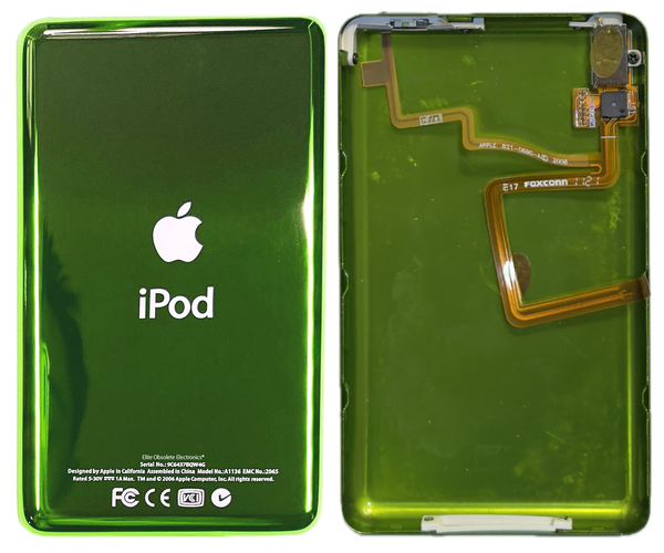 Thin Toxic Green Universal Backplate for Apple iPod Classic 6th 7th & iPod Video 5th 5.5 Enhanced
