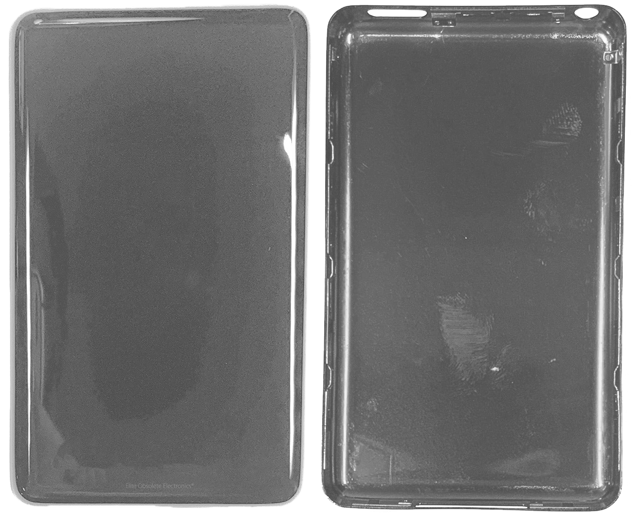 Thin Silver Chrome Fully Blank Backplate for Apple iPod Video Classic 5th 5.5 6th 7th