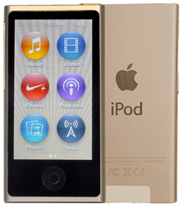 Refurbished Apple iPod Nano 7th Generation 16GB Custom Black & Gold MKMX2LL/A A1446 New Battery