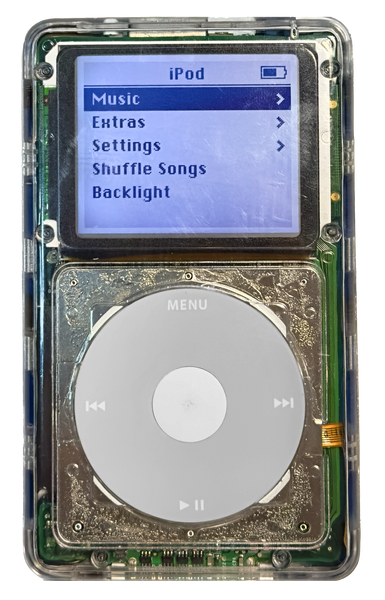 Refurbished Apple iPod 4th Generation Monochrome 20GB Rare iVue Transparent & Capital One University 2004 A1099