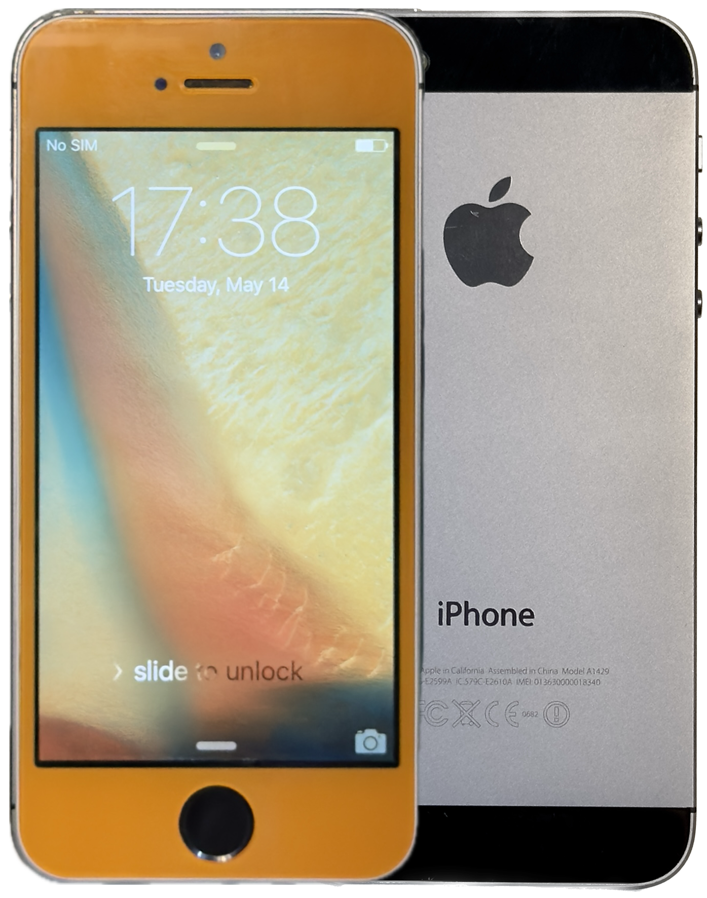 Rare Apple iPhone 5s 32GB Custom Orange Space Gray iOS 9.3.2 Rare Apple iPhone 5s 32GB Custom Orange Space Gray iOS 9.3.2