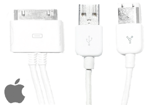Original Apple USB 2.0 & FireWire 400 'Y' Split to 30-Pin Squeeze