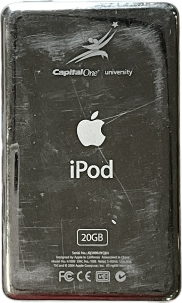Refurbished Apple iPod 4th Generation Monochrome 20GB Rare iVue Transparent & Capital One University 2004 A1099