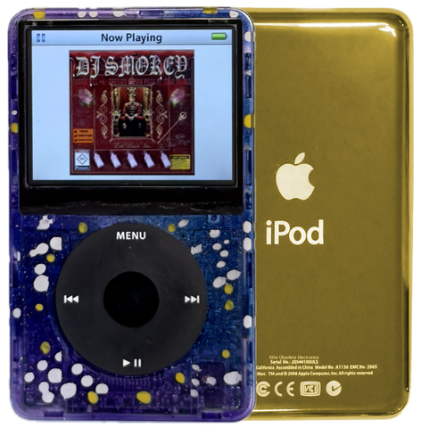 New Apple iPod Video Classic 5th & 5.5 Enhanced Atomic Midnight Stargaze / Black / Black (Gold)