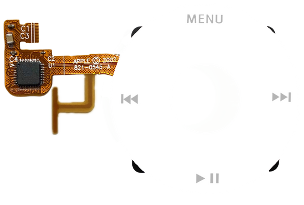 White Click Wheel Flex for Apple iPod Video 5th 5.5 Enhanced A1136