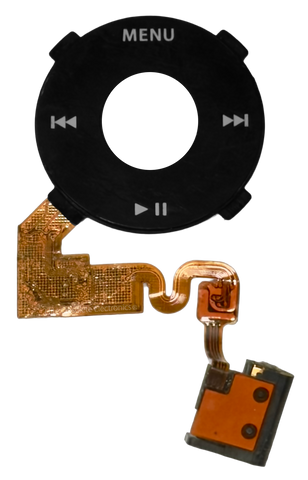 Original Black Click Wheel Plastic & Headphone Jack Flex Cable for Apple iPod Nano 2nd Generation A1199 Used