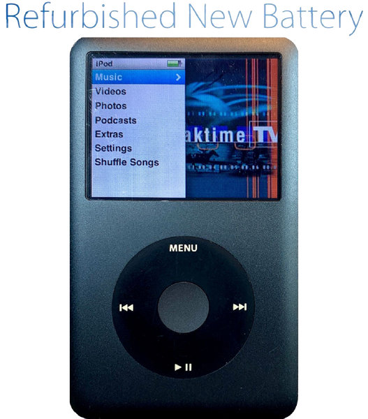 Refurbished Charcoal Gray Apple iPod Classic 6th & 7th Generation New Battery 650mah 850mah A1238