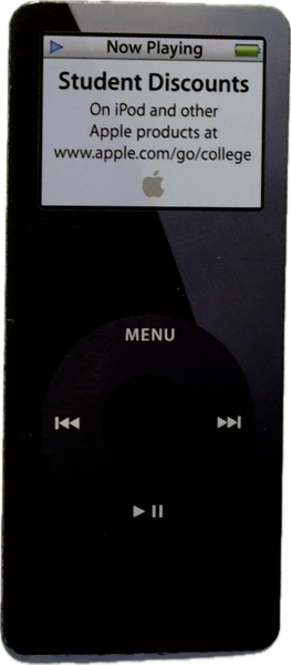 Original Apple iPod Nano 1st Generation Student Discount Promotional Refrigerator Magnet Actual Size 2005
