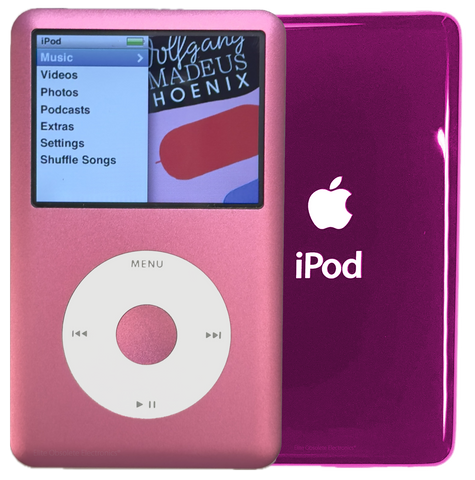 New Apple iPod Classic 6th & 7th Generation Pink / White / Pink (Hyper Pink)