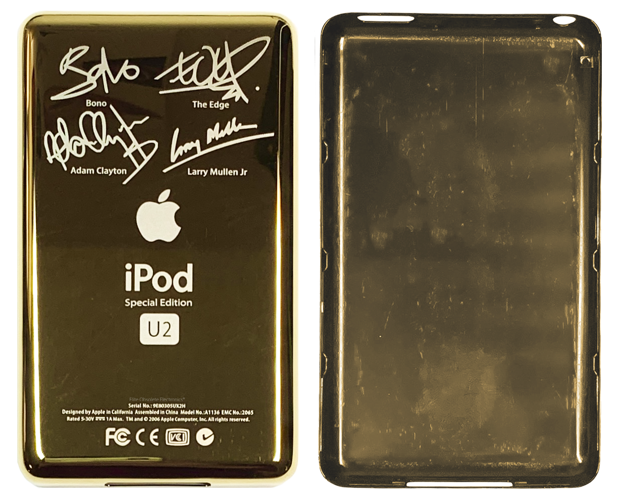 Thin Gold U2 Special Edition Backplate for Apple iPod Video 5th Thin Gold U2 Special Edition Backplate for Apple iPod Video 5th